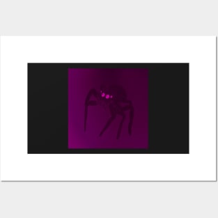 Jumping Spider Drawing V27 (Pink 1) Posters and Art